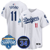 Los Angeles Dodgers 2025 Back To Back Champions Jersey - All Stitched
