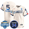 Los Angeles Dodgers 2025 Back To Back Champions Jersey - All Stitched