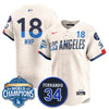 Los Angeles Dodgers 2025 Back To Back Champions Jersey - All Stitched