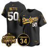 Los Angeles Dodgers 2025 Back To Back Champions Jersey - All Stitched
