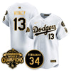 Los Angeles Dodgers 2025 Back To Back Champions Jersey - All Stitched