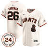 Men's San Francisco Giants 2024 Willie Mays Patch Vapor Premier Limited Jersey V4 - All Stitched