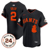 Men's San Francisco Giants 2024 Willie Mays Patch Vapor Premier Limited Jersey V4 - All Stitched