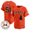 Men's San Francisco Giants 2024 Willie Mays Patch Vapor Premier Limited Jersey V4 - All Stitched