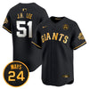 Men's San Francisco Giants 2024 Willie Mays Patch Vapor Premier Limited Jersey V3 - All Stitched