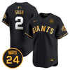 Men's San Francisco Giants 2024 Willie Mays Patch Vapor Premier Limited Jersey V3 - All Stitched