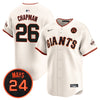 Men's San Francisco Giants 2024 Willie Mays Patch Vapor Premier Limited Jersey V3 - All Stitched