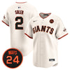 Men's San Francisco Giants 2024 Willie Mays Patch Vapor Premier Limited Jersey V3 - All Stitched