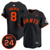 Men's San Francisco Giants 2024 Willie Mays Patch Vapor Premier Limited Jersey V3 - All Stitched