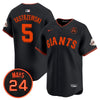 Men's San Francisco Giants 2024 Willie Mays Patch Vapor Premier Limited Jersey V3 - All Stitched