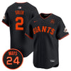 Men's San Francisco Giants 2024 Willie Mays Patch Vapor Premier Limited Jersey V3 - All Stitched