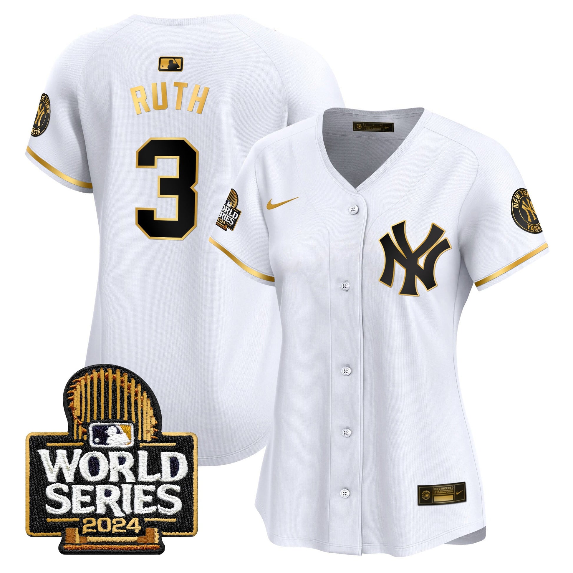 Women's Yankees 2024 World Series Vapor Premier Limited Jersey - All Stitched
