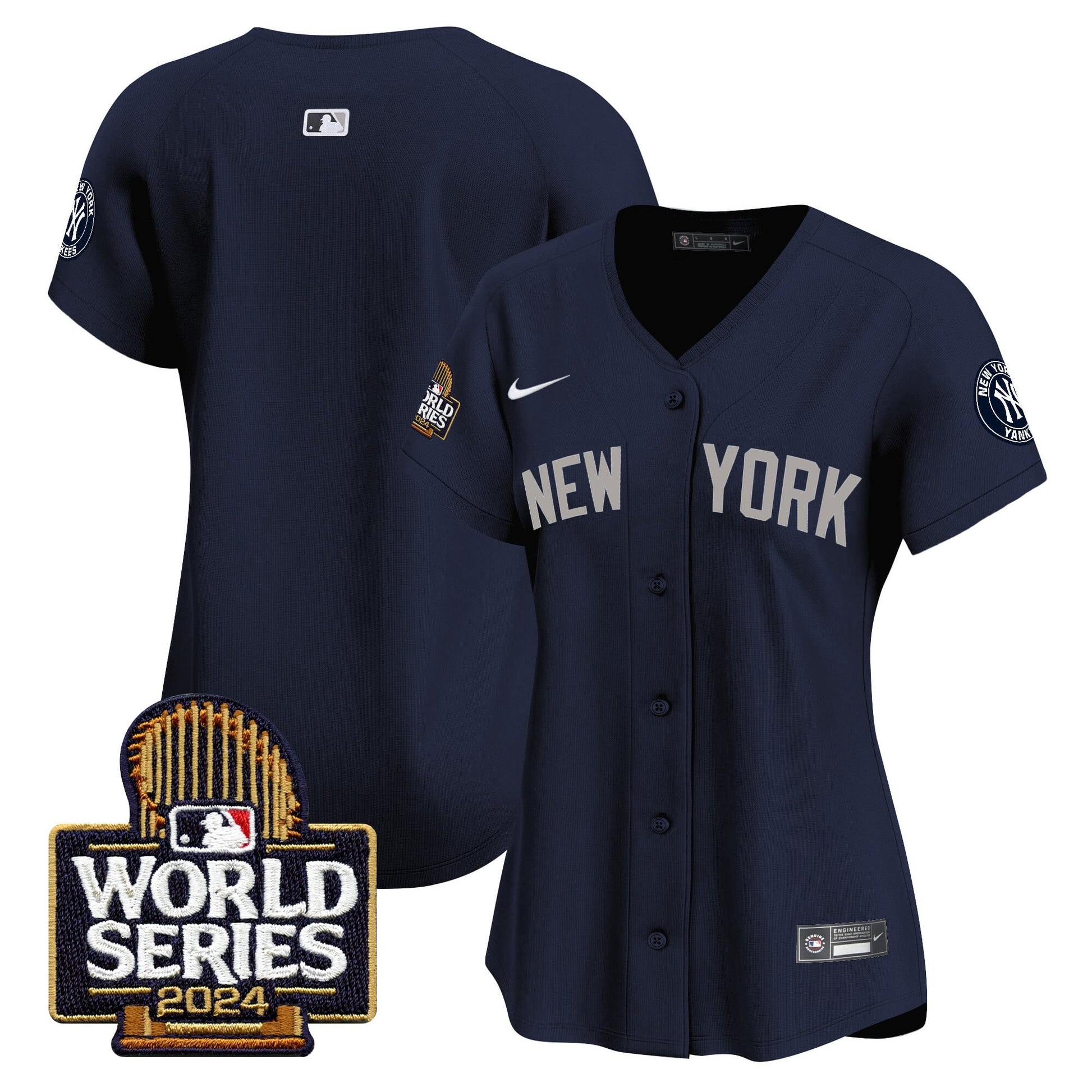 Women's Yankees 2024 World Series Vapor Premier Limited Jersey - All Stitched