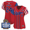 Women's Dodgers American Style 2024 World Series Vapor Premier Limited Jersey V2 - All Stitched