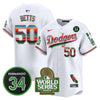 Men's Dodgers Mexico Fernando Memorial & 2024 World Series Patch Vapor Premier Limited Jersey - All Stitched
