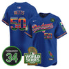 Men's Dodgers Mexico Fernando Memorial & 2024 World Series Patch Vapor Premier Limited Jersey - All Stitched
