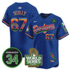 Men's Dodgers Mexico Fernando Memorial & 2024 World Series Patch Vapor Premier Limited Jersey - All Stitched
