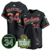 Men's Dodgers Mexico Fernando Memorial & 2024 World Series Patch Vapor Premier Limited Jersey - All Stitched