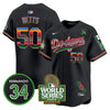 Men's Dodgers Mexico Fernando Memorial & 2024 World Series Patch Vapor Premier Limited Jersey - All Stitched