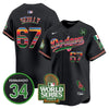 Men's Dodgers Mexico Fernando Memorial & 2024 World Series Patch Vapor Premier Limited Jersey - All Stitched