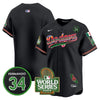 Men's Dodgers Mexico Fernando Memorial & 2024 World Series Patch Vapor Premier Limited Jersey - All Stitched