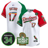 Men's Dodgers Mexico Fernando Memorial & 2024 World Series Patch Vapor Premier Limited Jersey - All Stitched