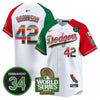 Men's Dodgers Mexico Fernando Memorial & 2024 World Series Patch Vapor Premier Limited Jersey - All Stitched