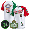 Men's Dodgers Mexico Fernando Memorial & 2024 World Series Patch Vapor Premier Limited Jersey - All Stitched