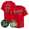 Men's Dodgers Mexico Fernando Memorial & 2024 World Series Patch Vapor Premier Limited Jersey - All Stitched