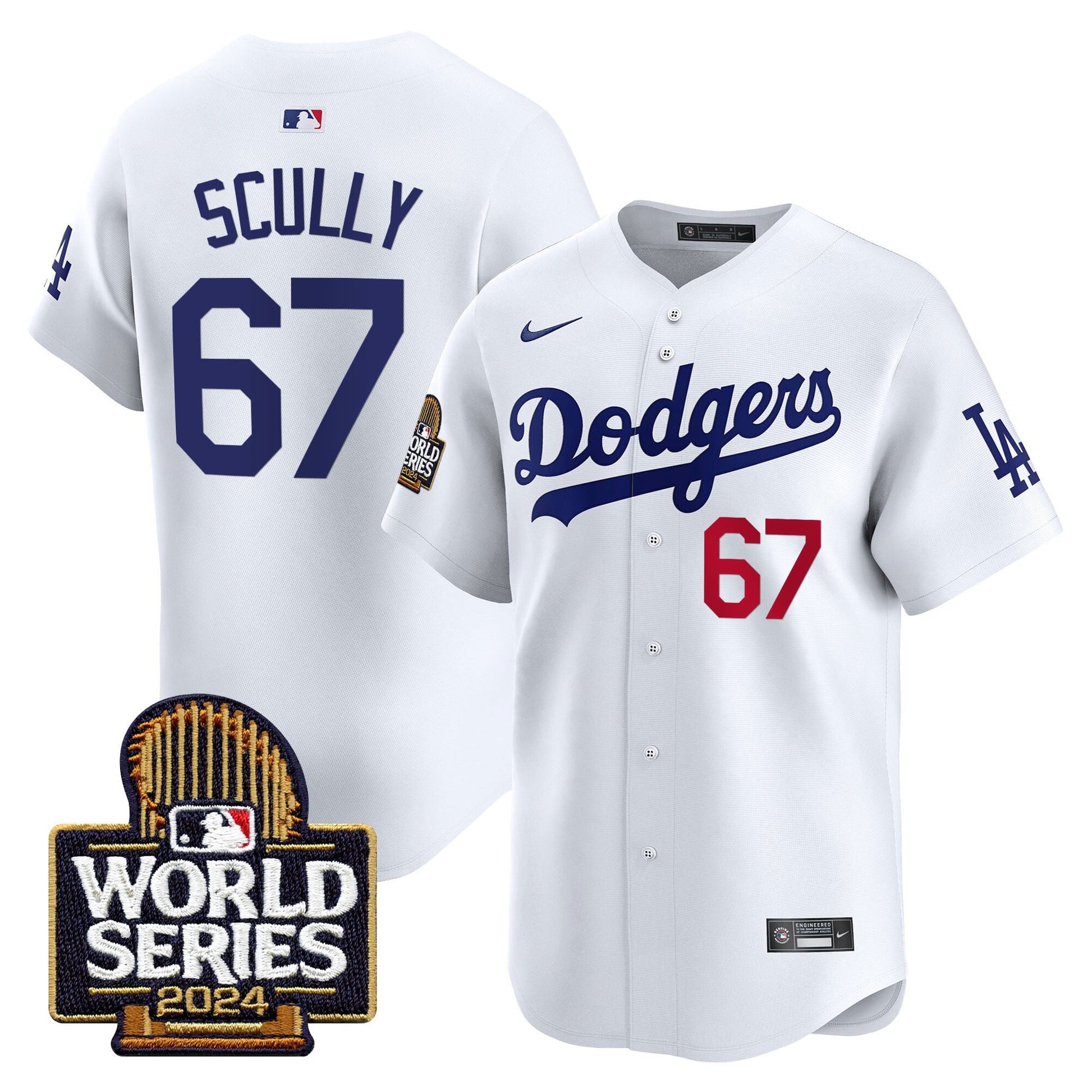 Men's Dodgers 2024 World Series Vapor Premier Limited Jersey - All Stitched