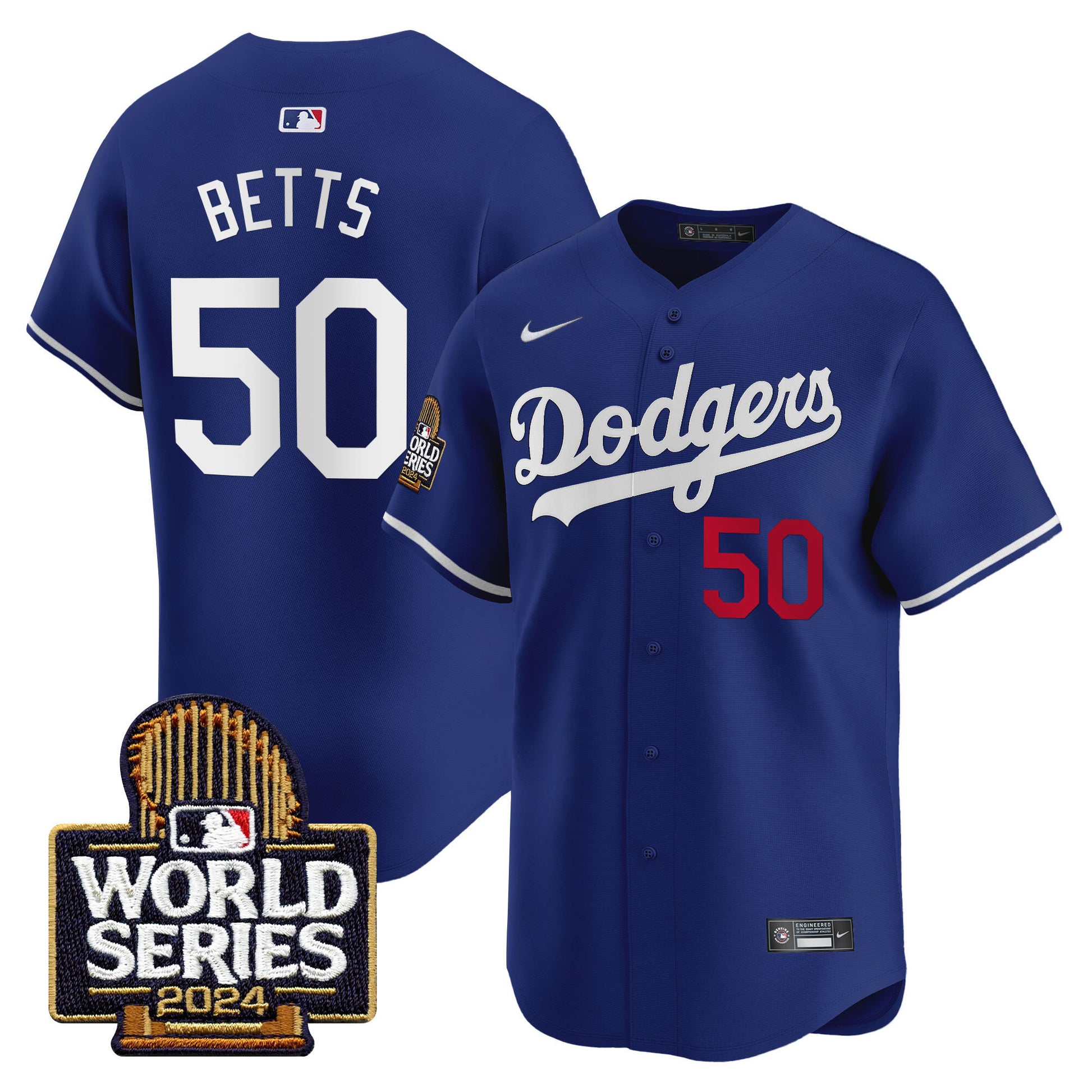 Men's Dodgers 2024 World Series Vapor Premier Limited Jersey - All Stitched