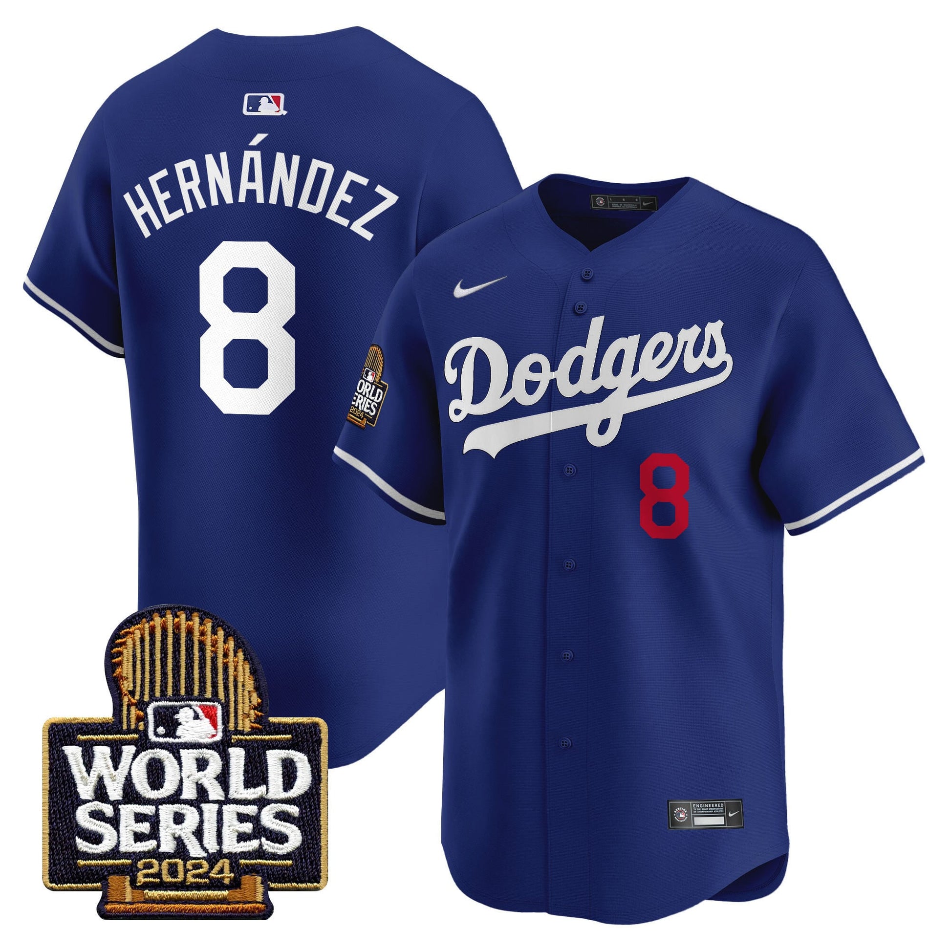 Men's Dodgers 2024 World Series Vapor Premier Limited Jersey - All Stitched
