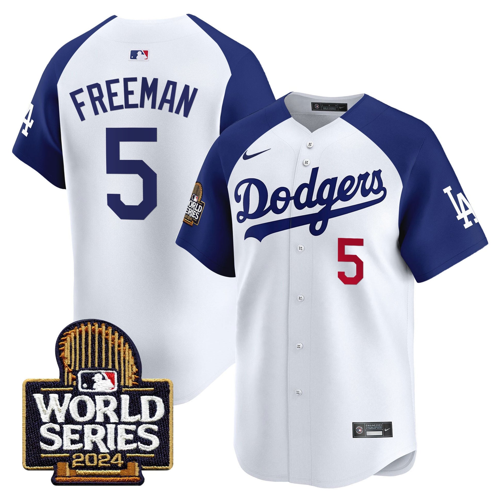 Men's Dodgers 2024 World Series Vapor Premier Limited Jersey - All Stitched