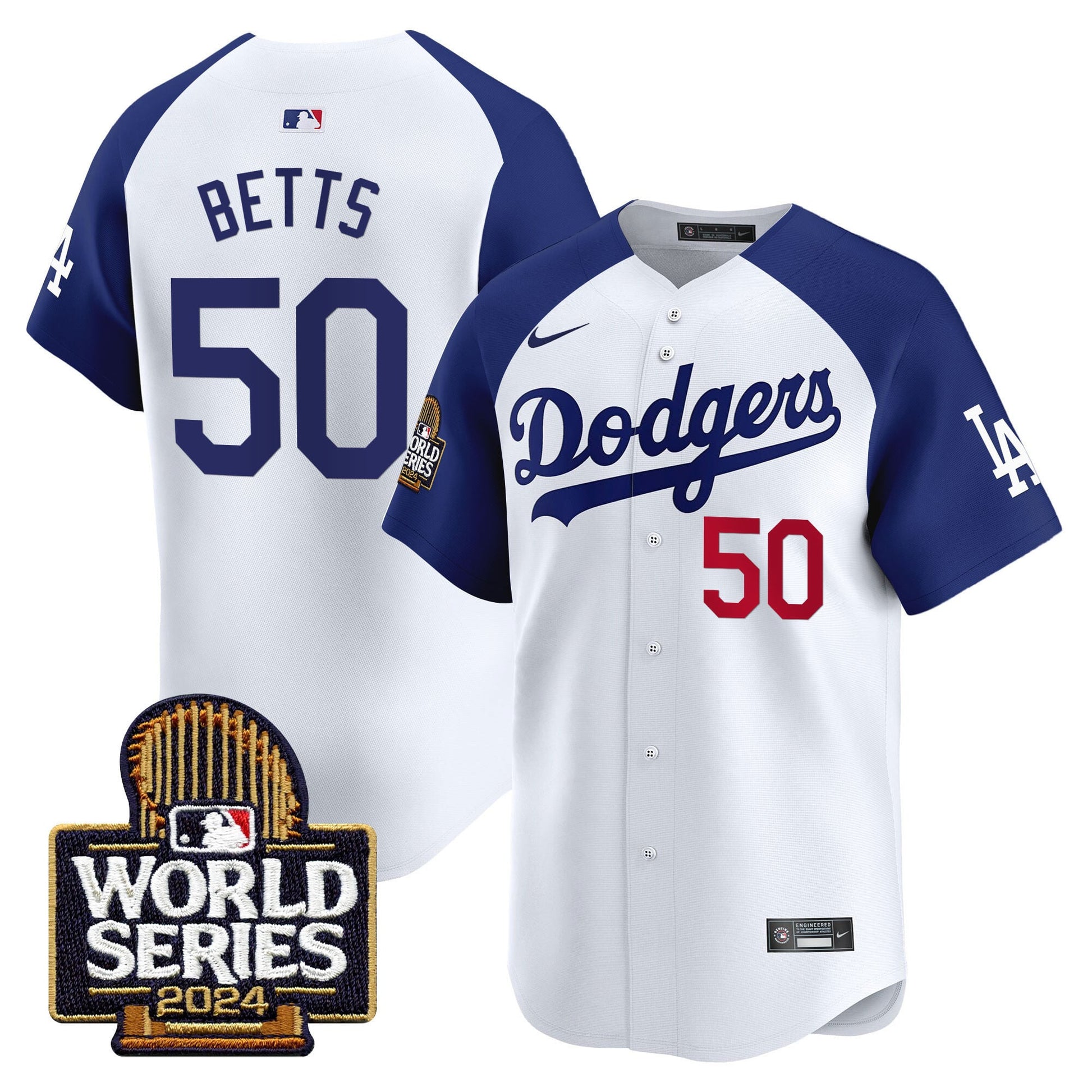 Men's Dodgers 2024 World Series Vapor Premier Limited Jersey - All Stitched