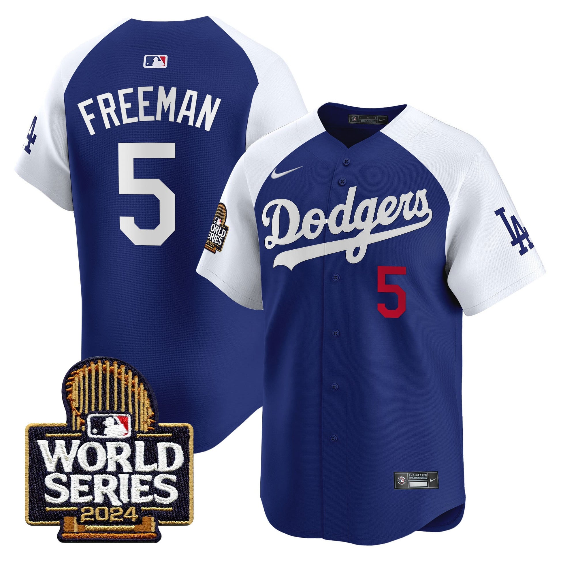 Men's Dodgers 2024 World Series Vapor Premier Limited Jersey - All Stitched