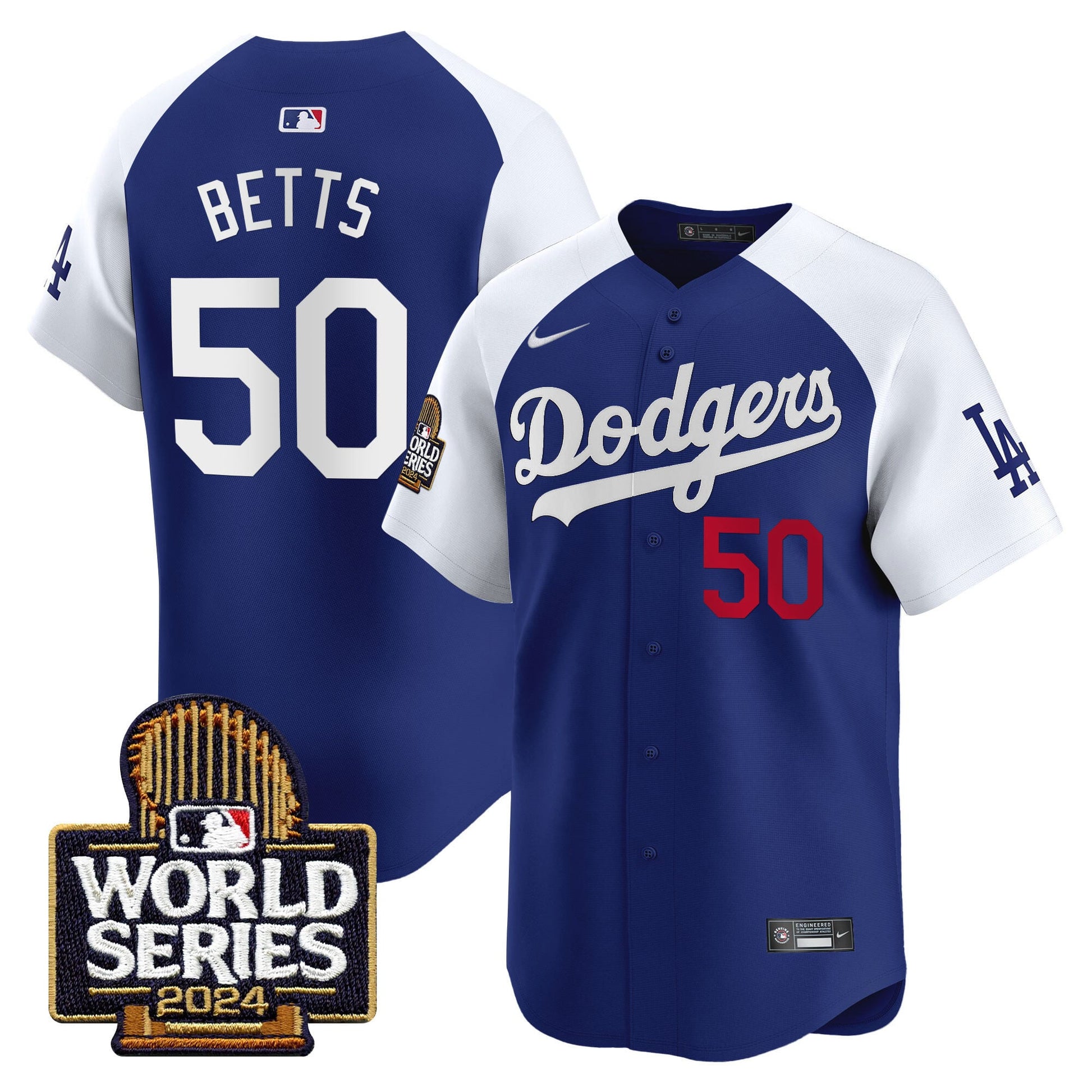 Men's Dodgers 2024 World Series Vapor Premier Limited Jersey - All Stitched