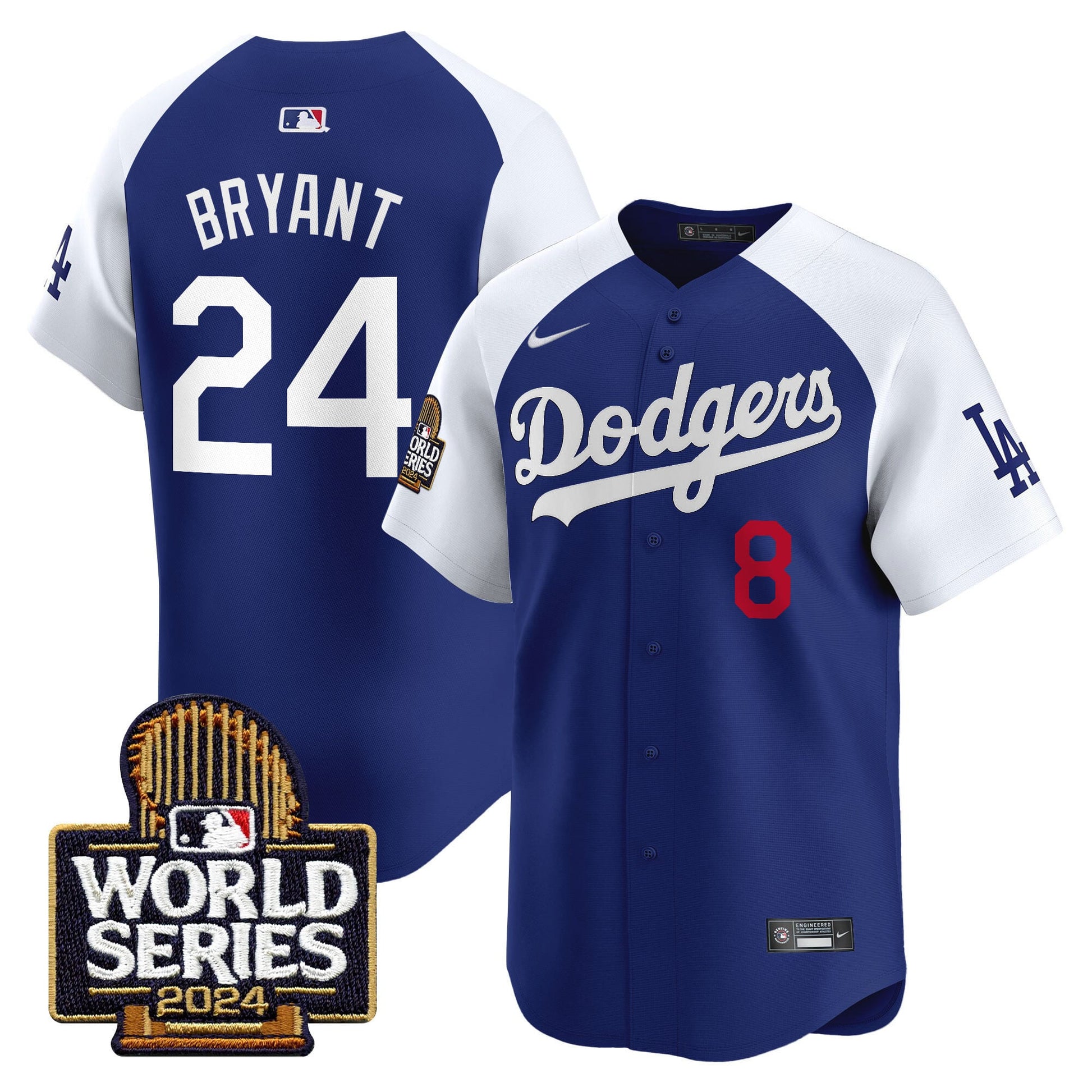 Men's Dodgers 2024 World Series Vapor Premier Limited Jersey - All Stitched