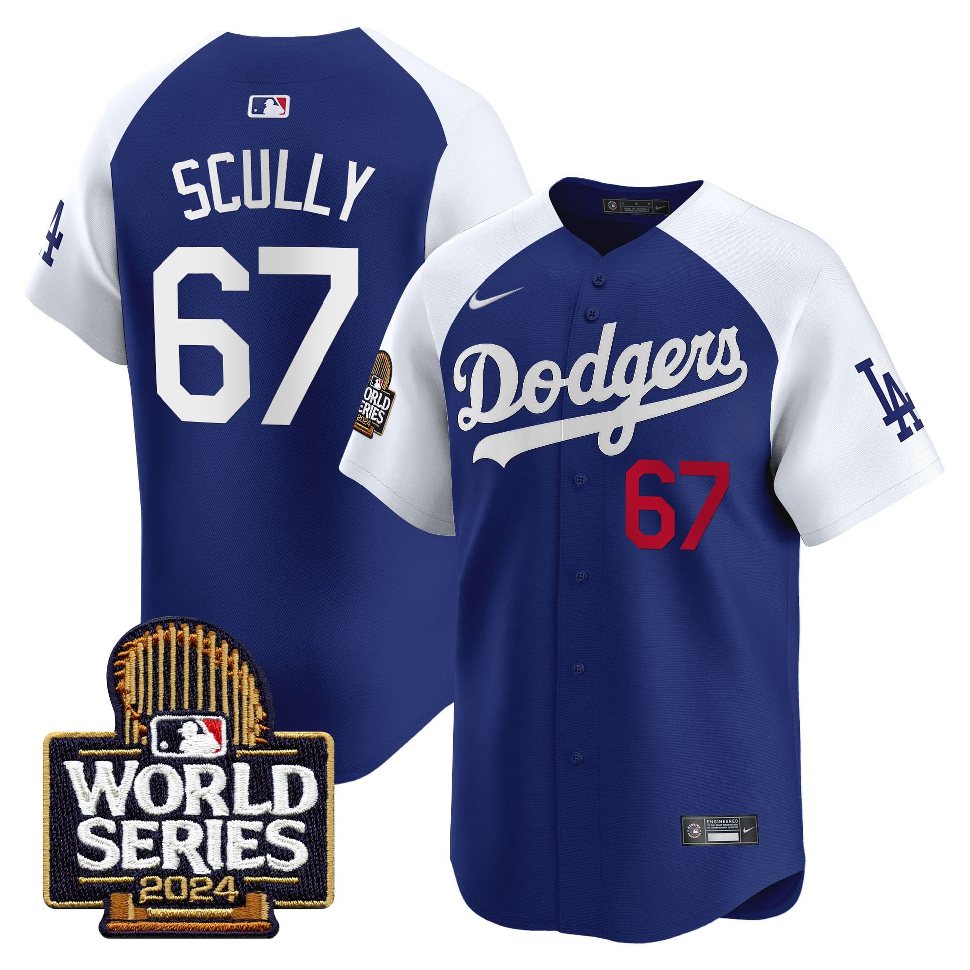 Men's Dodgers 2024 World Series Vapor Premier Limited Jersey - All Stitched