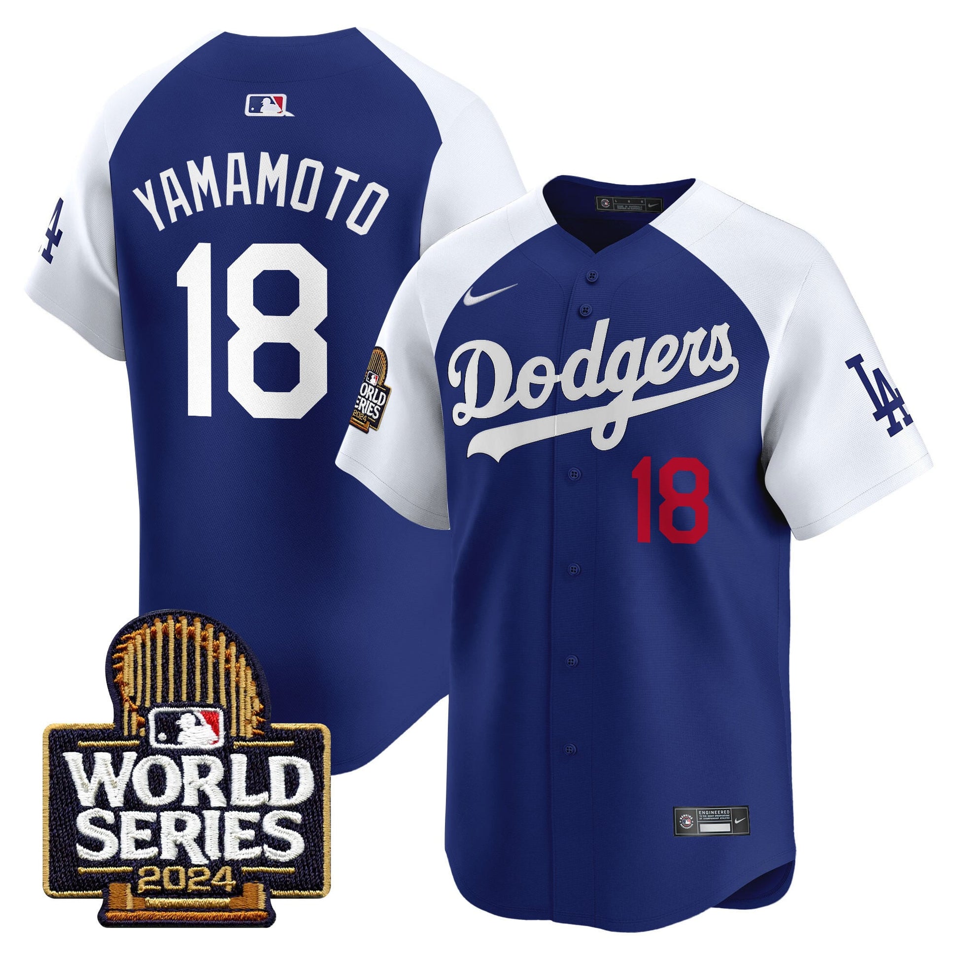 Men's Dodgers 2024 World Series Vapor Premier Limited Jersey - All Stitched