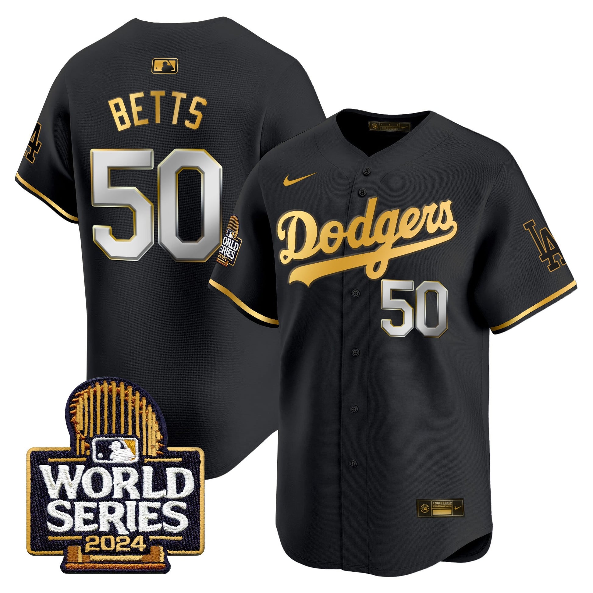 Men's Dodgers 2024 World Series Vapor Premier Limited Jersey - All Stitched