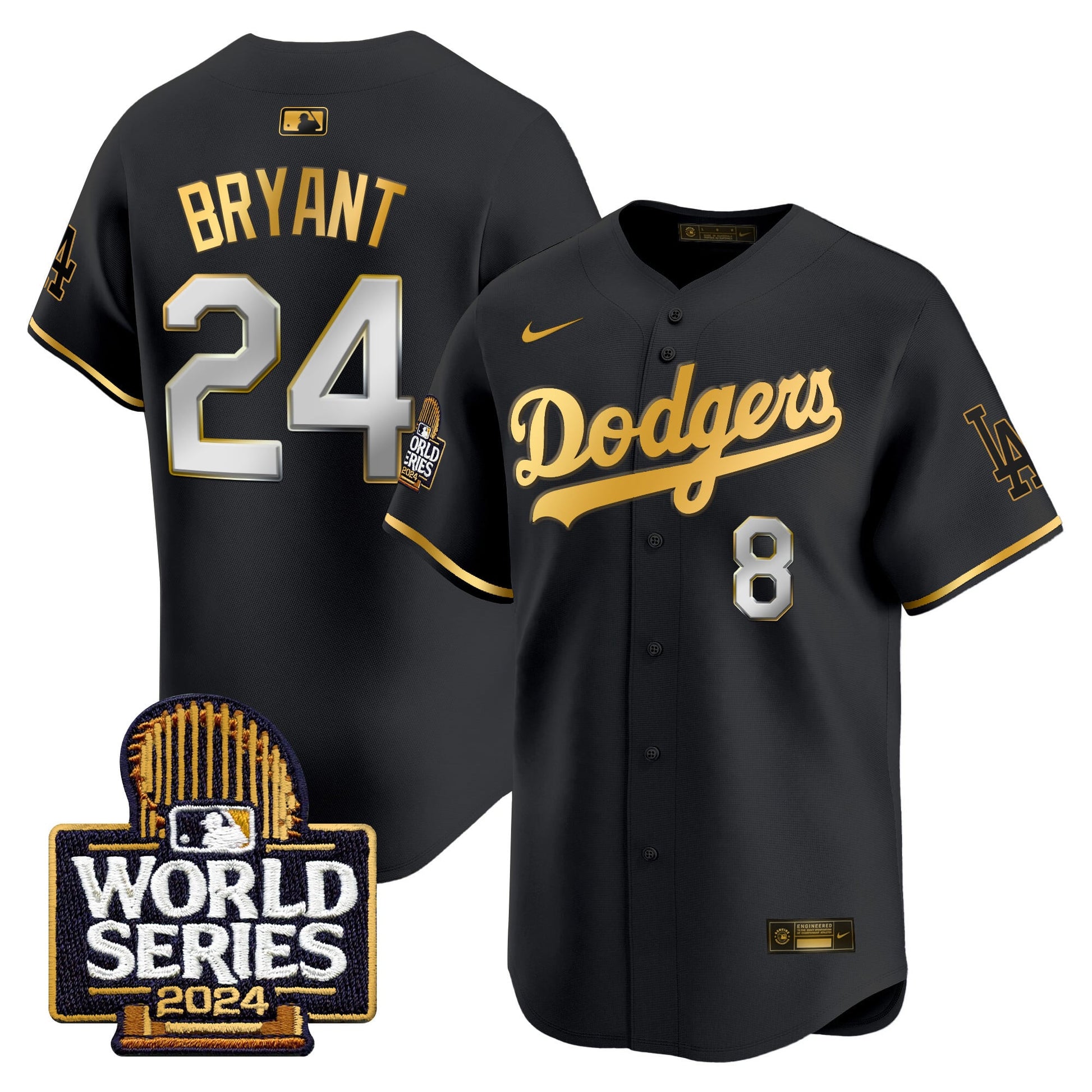 Men's Dodgers 2024 World Series Vapor Premier Limited Jersey - All Stitched