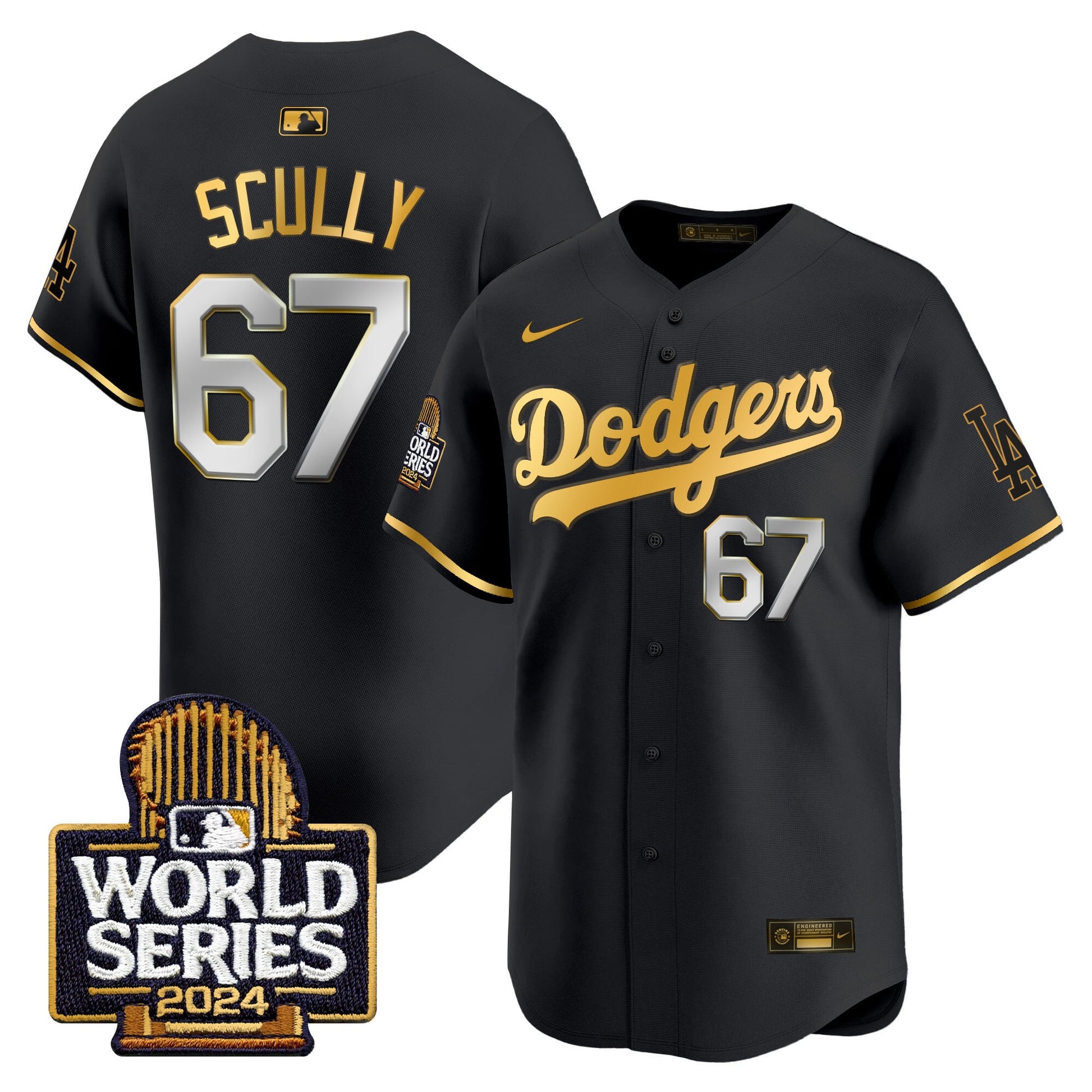 Men's Dodgers 2024 World Series Vapor Premier Limited Jersey - All Stitched