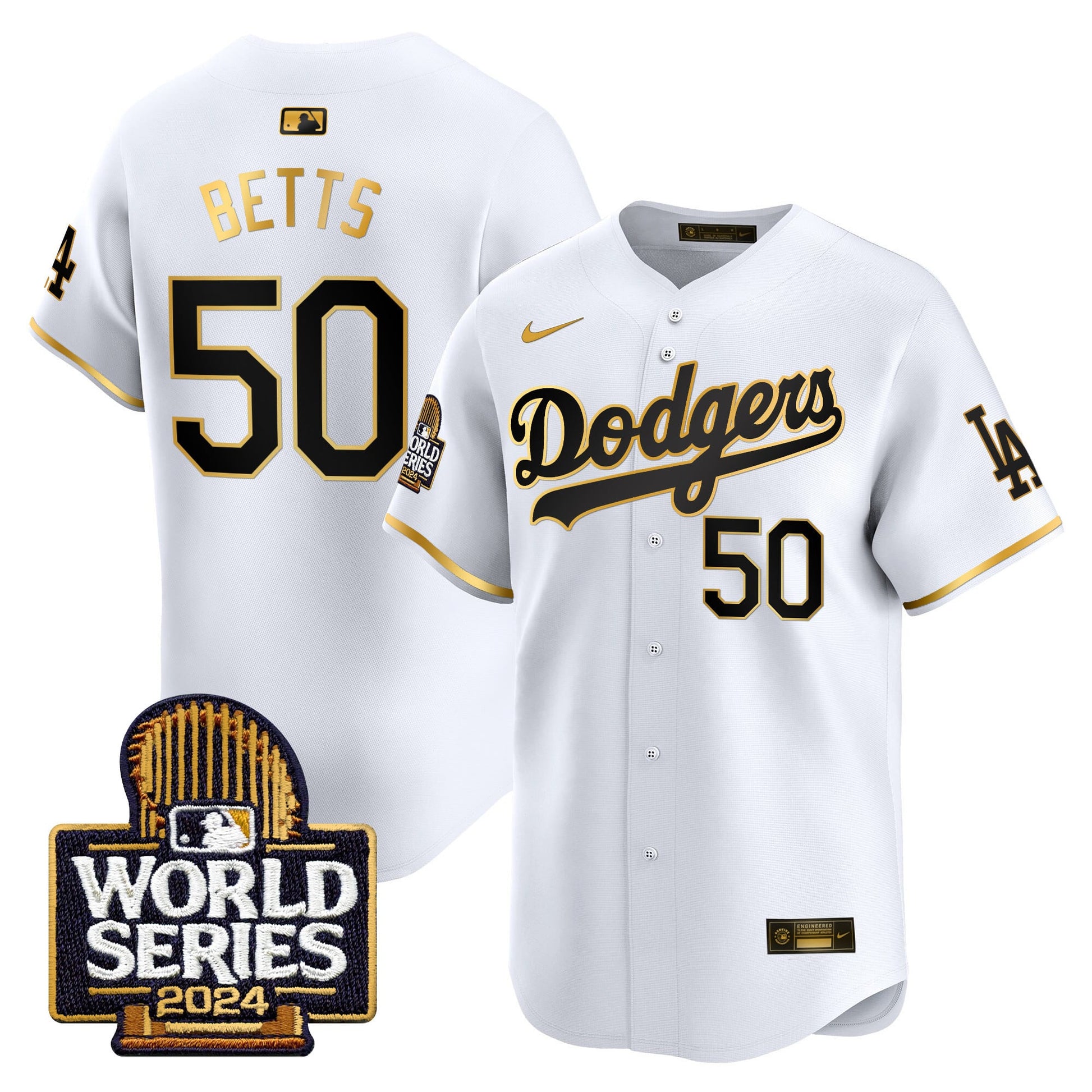 Men's Dodgers 2024 World Series Vapor Premier Limited Jersey - All Stitched