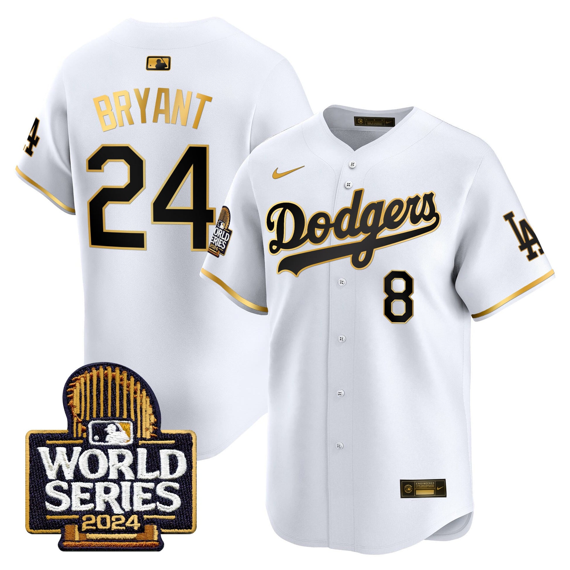 Men's Dodgers 2024 World Series Vapor Premier Limited Jersey - All Stitched