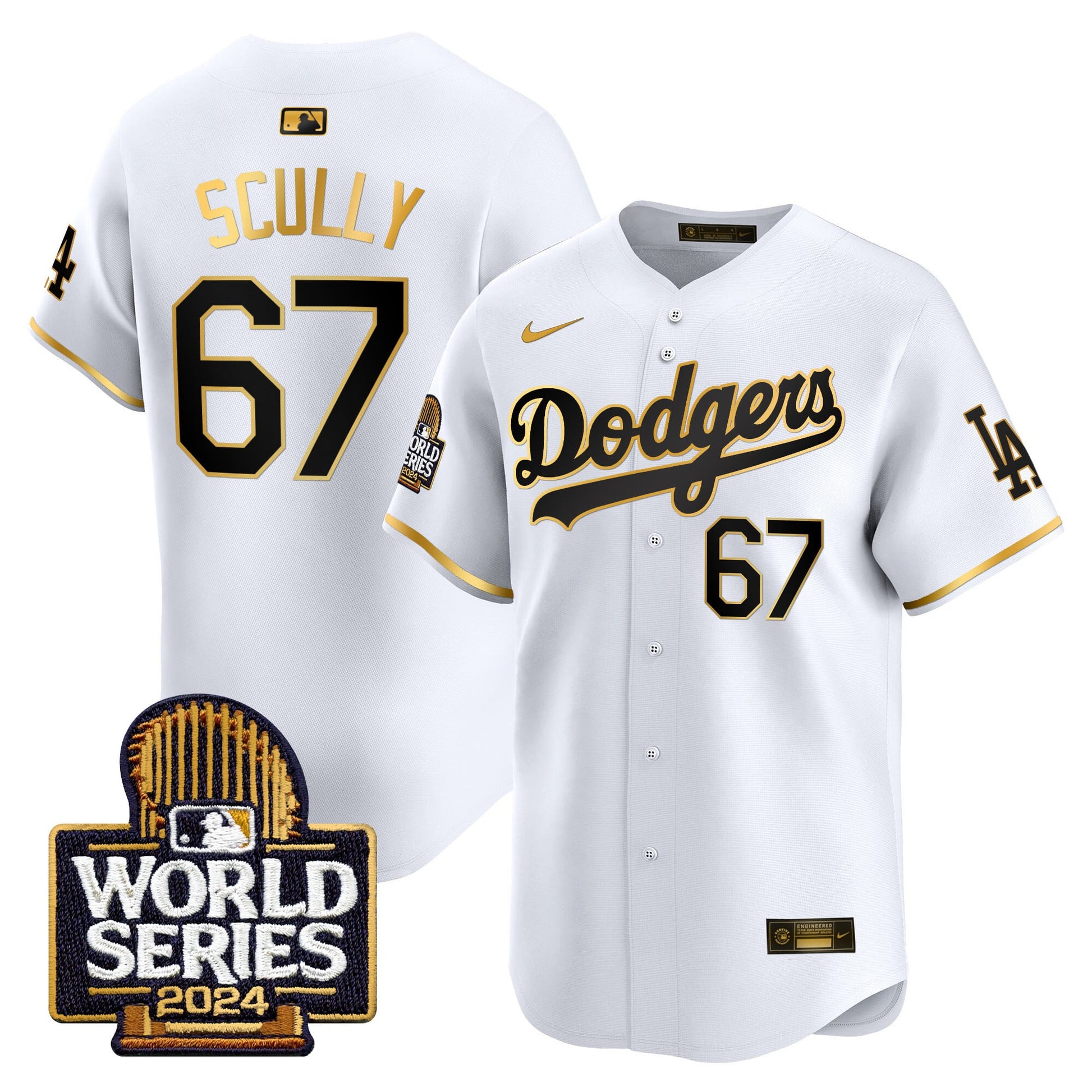 Men's Dodgers 2024 World Series Vapor Premier Limited Jersey - All Stitched