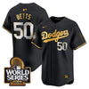 Men's Dodgers 2024 World Series Gold Trim Vapor Premier Limited Jersey - All Stitched