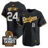Men's Dodgers 2024 World Series Gold Trim Vapor Premier Limited Jersey - All Stitched