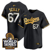 Men's Dodgers 2024 World Series Gold Trim Vapor Premier Limited Jersey - All Stitched