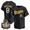 Men's Dodgers 2024 World Series Gold Trim Vapor Premier Limited Jersey - All Stitched