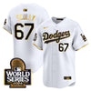 Men's Dodgers 2024 World Series Gold Trim Vapor Premier Limited Jersey - All Stitched